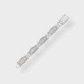 15MM ICED EYE BRACELET - ORANGE